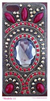 Capinha com pedraria e strass - Modelo 11 - Iphone 4/4S